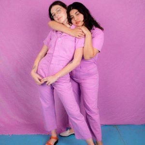 BIG BUD PRESS SHORT SLEEVE JUMPSUIT - LILAC